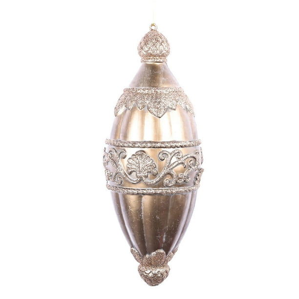 Gold Vickerman 15 Antique Swirl Christmas Decorative-Hanging-Pendant-Drop-and-Finial-Ornaments Gold Vickerman 15 Antique Swirl Christmas Decorative-Hanging-Pendant-Drop-and-Finial-Ornaments